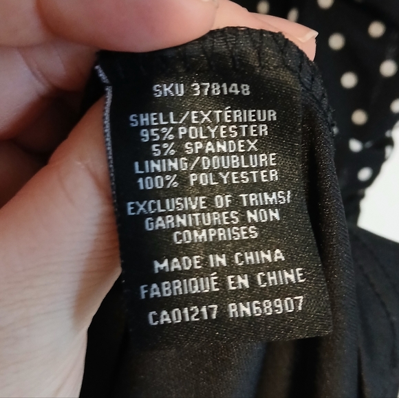 Le Château Polka Dot Ruched Wiggle Dress XL Black White Pin Up Rockabilly - Picture 7 of 9